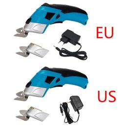 Scharen 4V Multifunctionele draadloze elektrische schaar Laag verbruik Flexibele elektrische schaar Doek Lederen doek Box Cutter Naaien