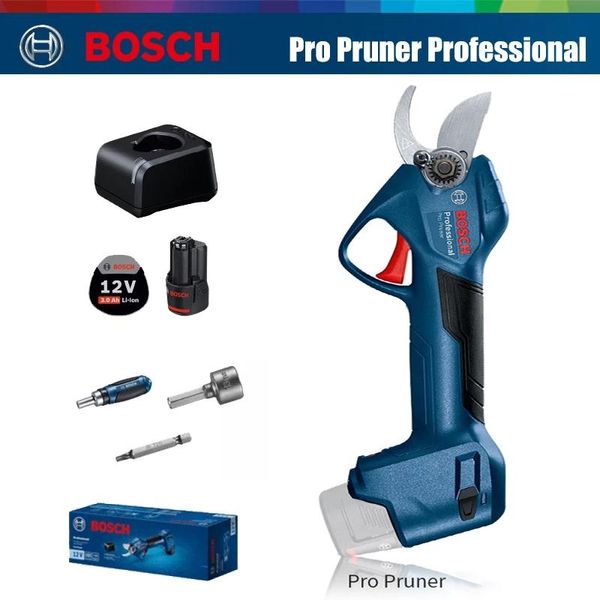 Scharen Bosch Pro podadora eléctrica, tijeras de podar inalámbricas de 12V, tijeras eléctricas para ramas, tijeras de corte eléctrico, herramienta eléctrica para jardín