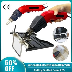 Scharen Foam Cutter110 / 220V elektrische spons EPE-materiaalsnijder Handheld schuimwarmtesnijder DIY sleuf luchtgekoeld elektrisch mes gereedschapsset