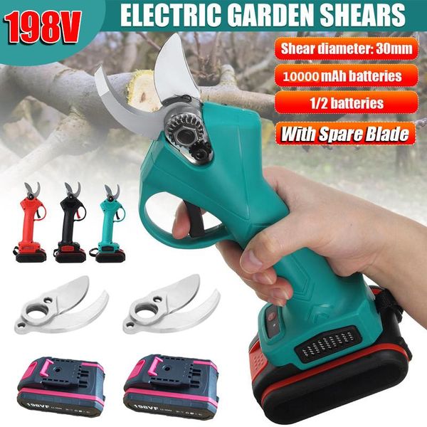 Scharen – sécateur électrique de jardin avec chargeur Blane de rechange, batterie 198VF Worx, coupe 30mm, outils électriques pour bonsaï d'arbres fruitiers