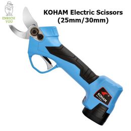 Scharen KOHAM 25 mm 30 mm lithiumbatterij snoeischaar / snoeischaar tuingereedschap elektrische schaar houten takken snijden KHGO2 KHGO3