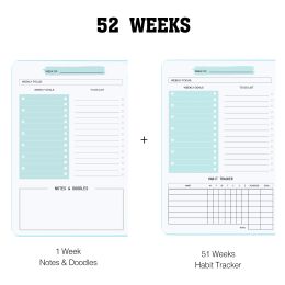 Horarios de la bolsa del cuaderno semanas escolar semanal espiral 52 oficina 2023 suministros sin fecha planificador agenda de papelería