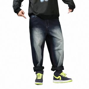 Schinte Nieuwe Over Size Jean Baggy Broek Mannen Losse Casual Denim Skateboard Streetwear Wijde Pijpen Hiphop Broek 44 46 48 W263 #