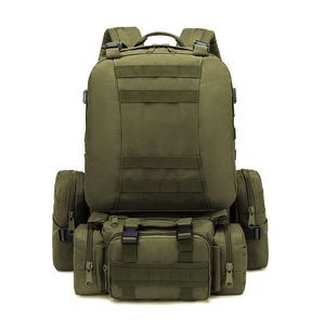 École 50L hommes militaires 4 en 1 Molle Sport sac tactique randonnée en plein air escalade armée sac à dos sacs de Camping 221205