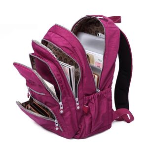 Sac à dos scolaire pour adolescente Mochila Feminina femmes sacs à dos Sac A Do Nylon étanche décontracté sac à dos pour ordinateur portable femme 220630