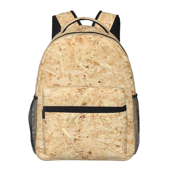 Mochila escolar Mochila Patrón de madera Moda para mujeres Hombres Mochila Mochila 230823