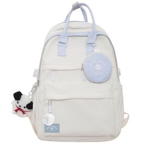 Sac d'école sac à dos pour ordinateur portable sacs à livres en nylon grande capacité mode simple portable avec porte-monnaie adolescentes 230801