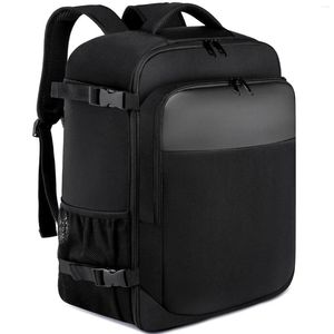 Bolsas escolares de 14/15.6 pulgadas mochila mochila para hombres sencillos sencillos aviones de mano aprobada bolsita de mano negro negro