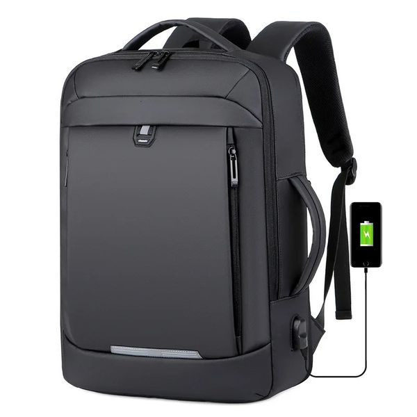 Sacs d'école 17 pouces ordinateurs portables d'entreprise sac à dos étanche cahier pour hommes livre sac extensible multifonction USB charge homme sacs à dos 231215