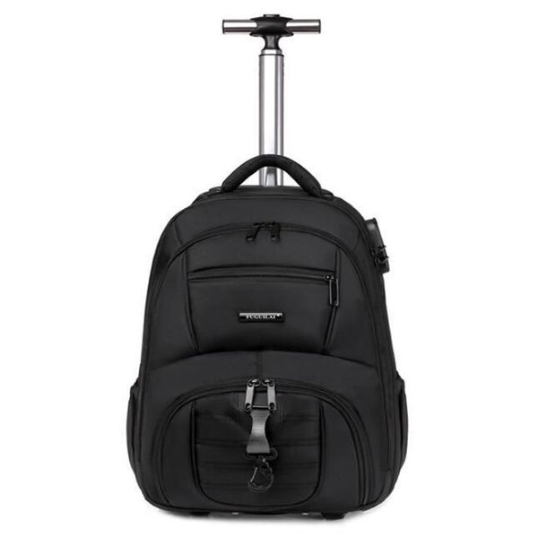 Sacs d'école des sacs de voyage de 18 pouces HOMMES MEN ROULEUR ROULEUR SACKPACK ROUGET avec roues à bagages pour adolescents175