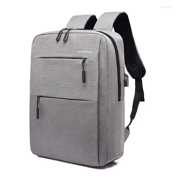 Bolsas escolares 2023 Bolsa de negocios Carga USB Hoolbag Viaje Mochila de computadora impermeable