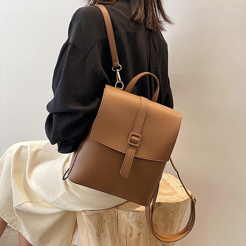 School Bags 2023 PU Backpack Women's Handbag Fashion Multifunctional Travel Shoulder Bag Academic Style Women