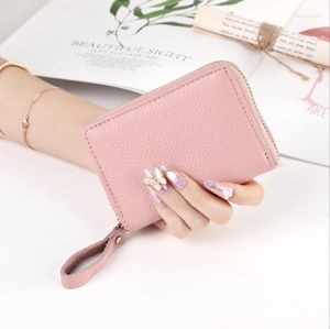 Schooltassen 2023 Women Mini Card Wallet Smart Business Holder