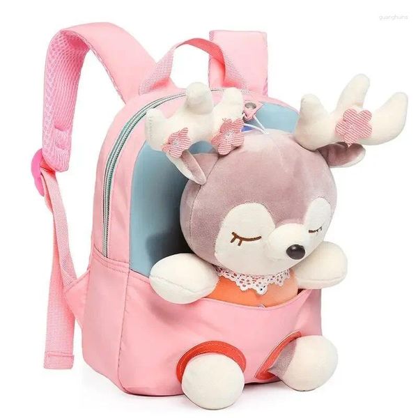 Sacs d'école 2024 Animal en peluche mignon pour filles sac à dos pour enfants sac à dos