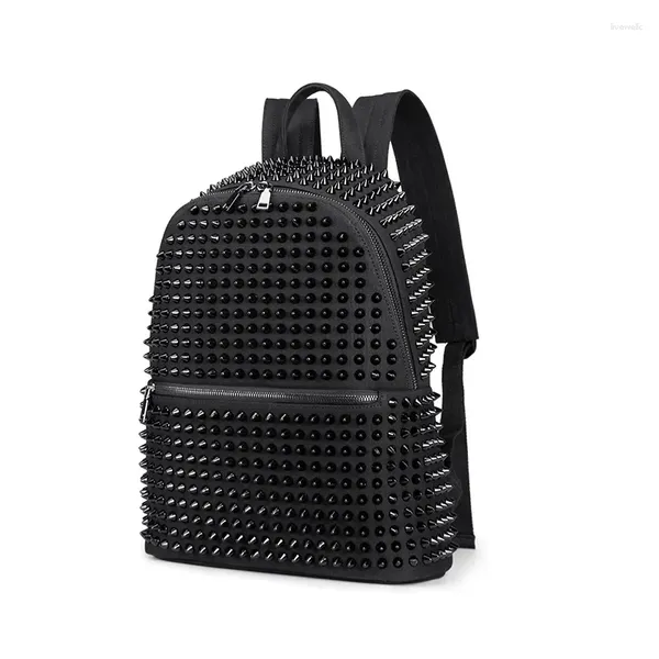 Sacs d'école 2024 mode Rivet femmes sacs à dos de haute qualité toile femme dame sac coréen étudiant sac à dos fille Style Preppy