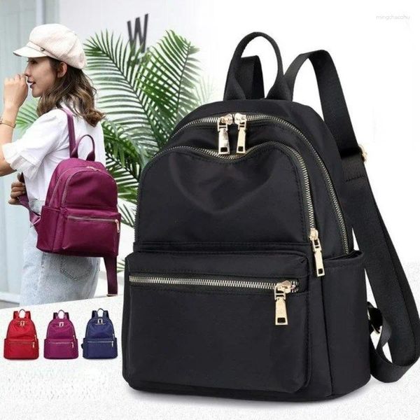 Bolsas escolares 2024 Mochila de tela Oxford Moda All-Match Student Schoolbag Ocio Viajes Bolsa de mujer