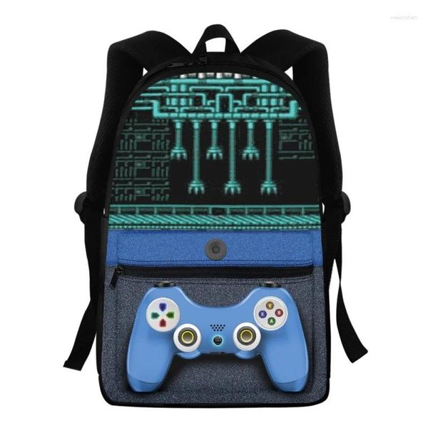 Sacs d'école 2024 Vendre des jeux fous console imprimé sac à dos adolescent garçons filles masculine ordinateur portable pour ordinateur portable mochila2024