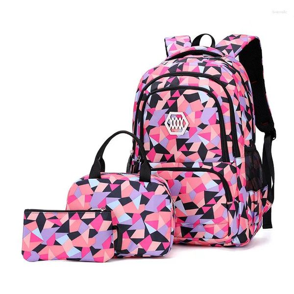 Sacs d'école 3 PCS / Set Enfants For Girls Kids Backpcaks Princess Sac Primaire sac à dos Mochilas Escolar Infantil