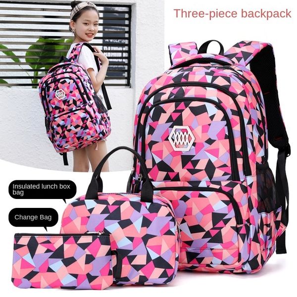 Sacs d'école 3 pièces ensemble adolescents filles mignon cartable grande capacité garçons boîte à lunch sac à dos sac à dos enfants sac à dos 230729