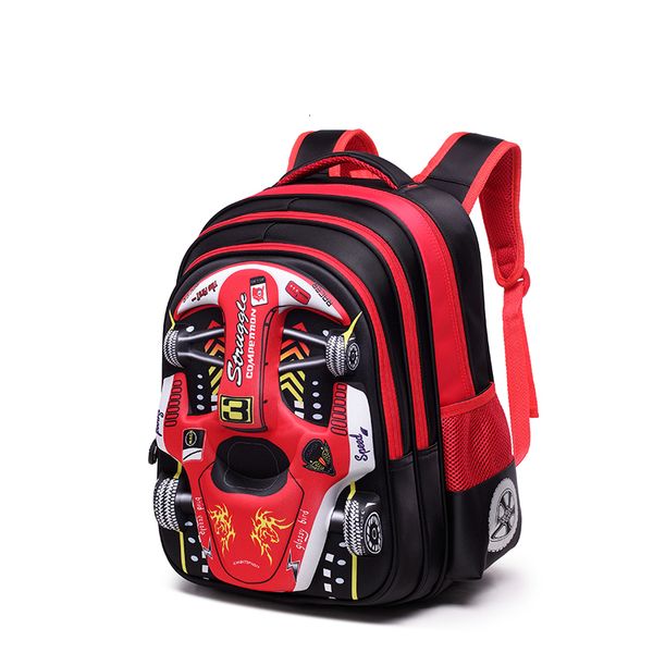 Sacs d'école 3D EVA voiture enfants cartable racing Cartable étanche en trois dimensions Garçons et filles Beaux enfants Cartoon Sac à dos 230809