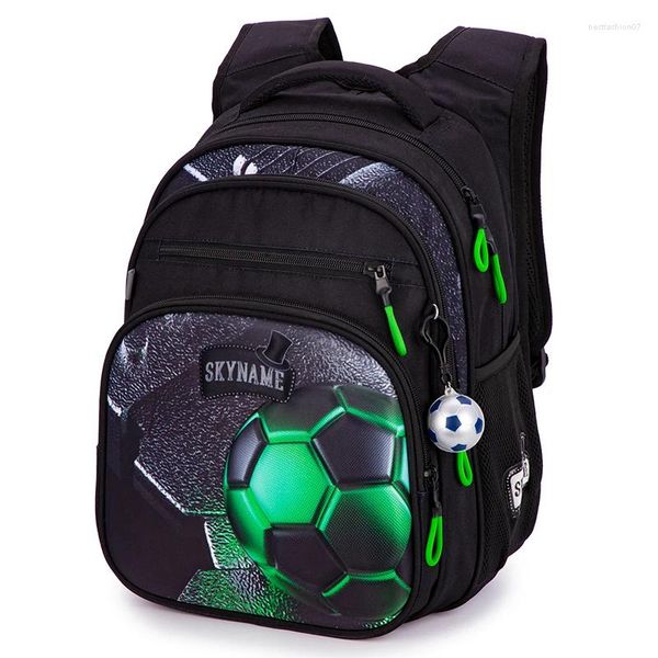 Mochilas escolares con patrón de fútbol en 3D, mochila para niños, mochila ortopédica para niños, mochilas impermeables de alta calidad para niños