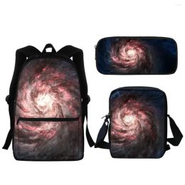 Sacs d'école impression 3D galaxie enfants sac à dos ensemble de sacs pour adolescents garçons filles cartables sacs à livres trousse à crayons papeterie cadeau