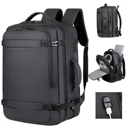 Schooltassen 40l uitbreidbaar USB Travel Backpack Grote capaciteit Vlucht goedgekeurd Carry On For Man Waterdichte 17-inch computer