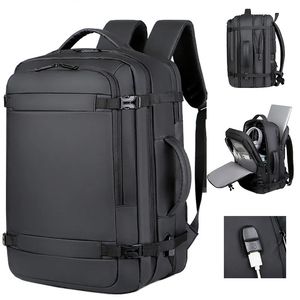 Schooltassen 40LUitbreidbare USB-reisrugzak Vluchtgoedgekeurde handbagage voor vliegtuigen Waterbestendig Duurzaam 17-inch rugzak heren 231219