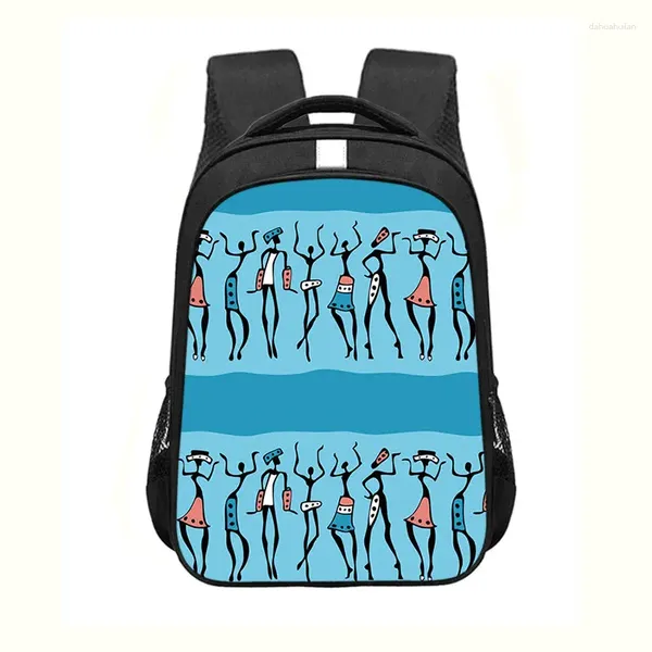 Sacs d'école Africain Traditional Printing Backpacks for Girls Primary Satchel Schoolbag Students Book Bag Sac Femme Voyage magnifique