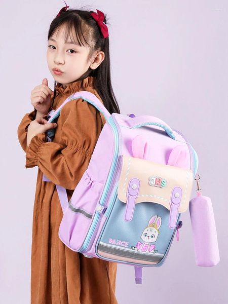 Sacs d'école sac à dos 2pcs ensemble avec crayon crayon danse fille espace ours bookbag élémentaire boy léger pack de jour décontracté léger