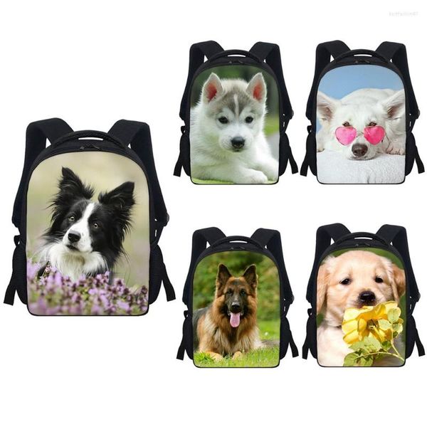 Sacs d'école sac à dos pour garçons enfants Animal chien impression cartables primaires filles livre pour enfants élèves du primaire petit Mochila