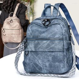 Sacs d'école sac à dos pour femmes 2024 mode femmes grande capacité en cuir souple multi-usages rétro décontracté polyvalent sac de voyage