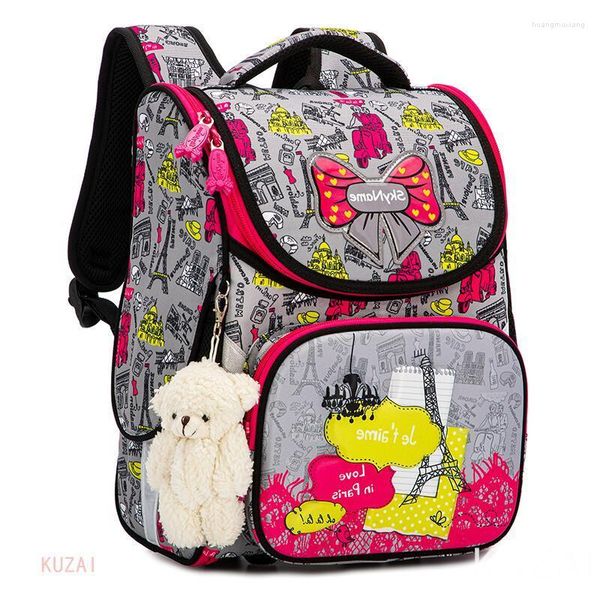 Mochilas escolares Mochila Niñas Ortopédicas 3D Mochila para perros Niños Mochilas para niños primarios