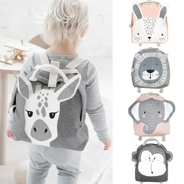 Sacs d'école Sacs à dos enfants sac à dos enfant en bas âge enfants sac d'école pour bébé mignon sac garçon fille lumière lapin papillon lion 231006