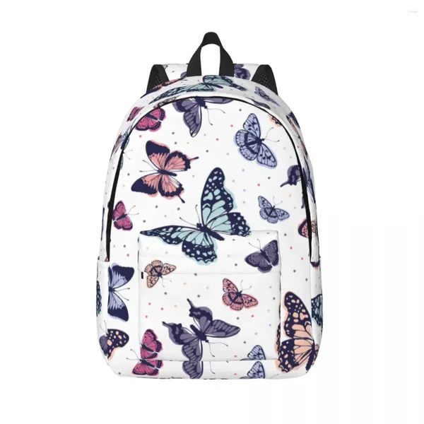 Sacs d'école Sac à dos papillon pour garçon fille enfants étudiant Bookbag papillons colorés sac à dos préscolaire sac de maternelle sport