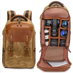 Mochilas escolares Cámara Computadora Carga USB Mochilas Bolsa de lona Forro extraíble Mochila digital Pografía con soporte Correa fija