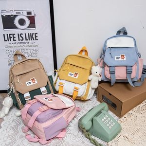 Schooltassen snoepkleur kleine rugzak Koreaanse stijl vrouwen student schattige mini tas tiener meisjes kawaii vrije tijd reizen