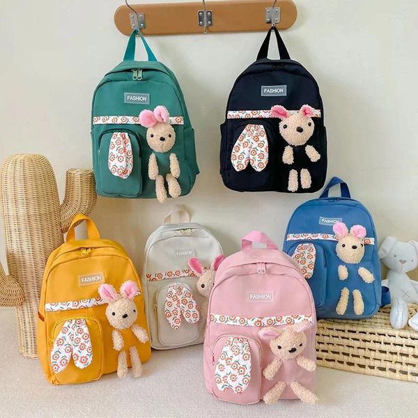 Mochilas escolares Mochilas de dibujos animados Bolso para niñas Retro Mujeres Mini Moda Color sólido Mochila pequeña para estudiantes