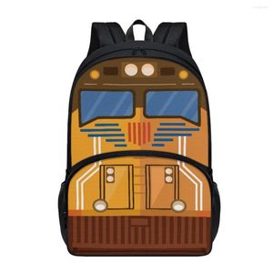 Sacs d'école dessin animé Bus sacs à dos pour adolescent noir voyage cartables étudiants pochette d'ordinateur garçons filles livre pratique personnalisé