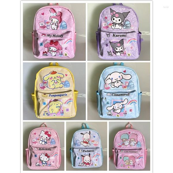 Mochilas escolares Mochila escolar de dibujos animados Clow M Mochilas para niños y niñas Bolsa de viaje de doble rejilla Mochila para estudiantes de primaria de grado 1 a 6