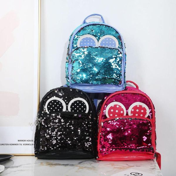 Sacs d'école Petit sac à dos pour enfants Cartoon mignon pour enfants filles paillettes bébé sac à dos Mochila