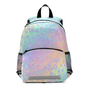 Sacs d'école Sac à dos de mode pour enfants enfants arc-en-ciel imprimé léopard or Rose petit sac à dos mignon sacs d'école de voyage pour adolescente sac à dos 230927