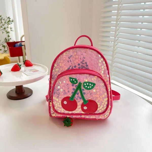 Sacs d'école Sac à bandoulière pour enfants 2024 Fashion Sequin Girls's Small Sac à dos mignon bébé fille