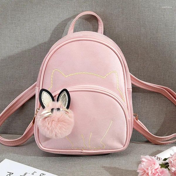 Sacs d'école Petit sac à dos pour enfants Sac à main mignon pour enfants Filles Velours Bébé Sac de voyage Mochilas Bolsa Feminina