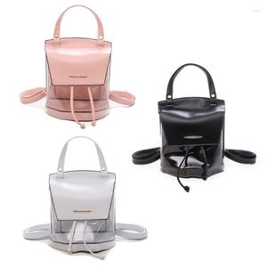 Schooltassen Clear Backpack met DrawString Mini Fashion Bag Candy Color Jelly Mul K3KF