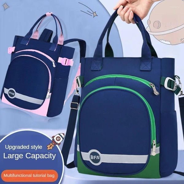 Bolsas escolares mochila para estudiantes mochila de moda y minimalista bloque de color bolso de hombro de un solo hombro