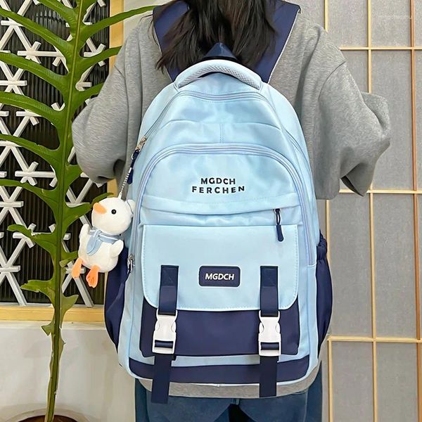 Mochilas escolares Mochila fresca Lindo bolso Libro Moda Mujer Mochilas de moda masculina Nylon impermeable Kawaii College Girl