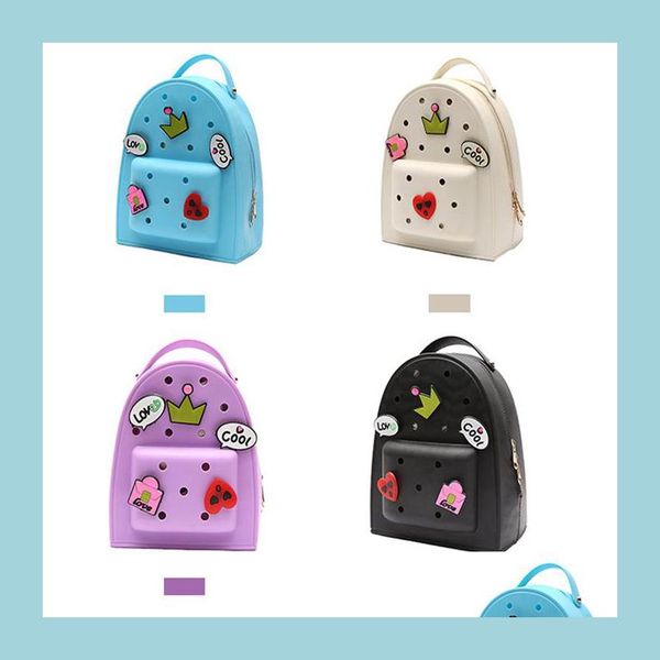 Mochilas escolares personalizadas en forma única Usef Sile Nuevo diseño Mochila impermeable con lindo color caramelo 2 piezas Conjunto grande y entrega de gota L Dhsqd