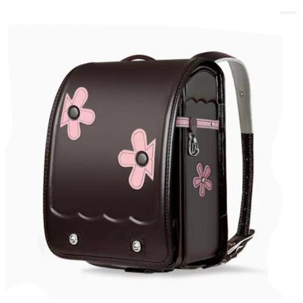 Sacs d'école Mignon 3D Fleur Sac Enfant Sac À Dos Orthopédique Étudiants PU Bookbags Japon Fermoir Automatique À Clapet Type Enfants