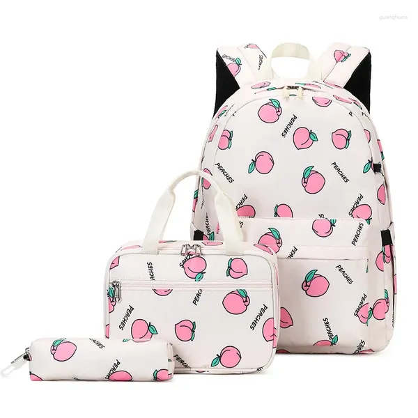 Sacs d'école mignon dessin animé imprimé enfants sacs à dos léger enfants Kawaii garçons filles cartables sac à main et pochette à crayons ensemble